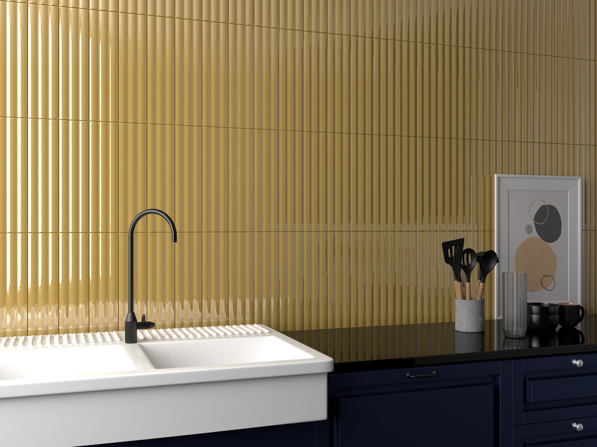 Acanthus: Khaki Reeded