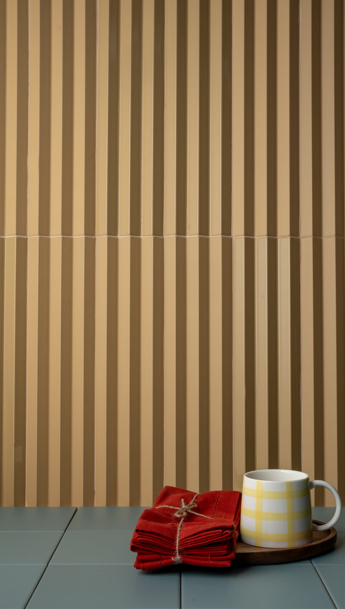 Acanthus: Khaki V-Ribbed