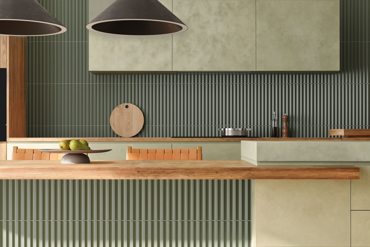 Acanthus: Olive V-Ribbed