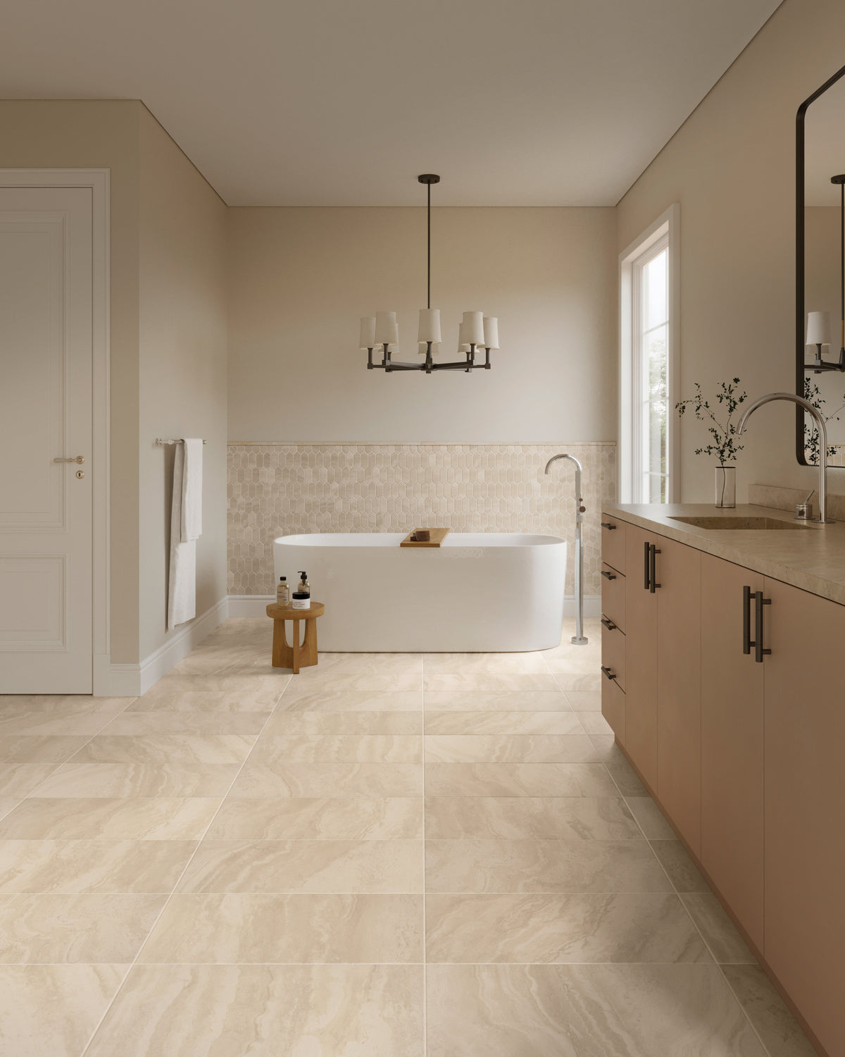 Crosscut Travertine: Beige