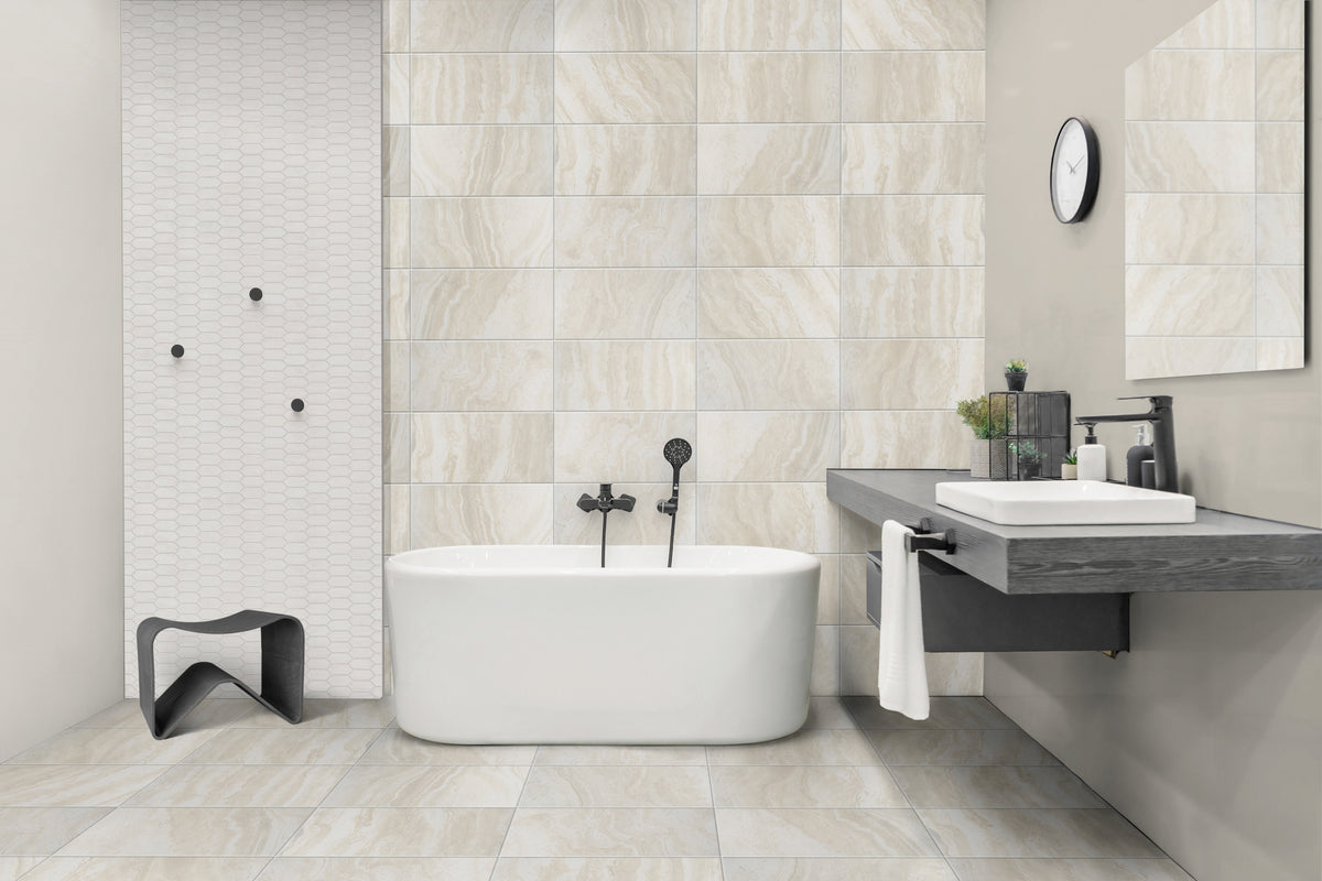 Crosscut Travertine: Ivory