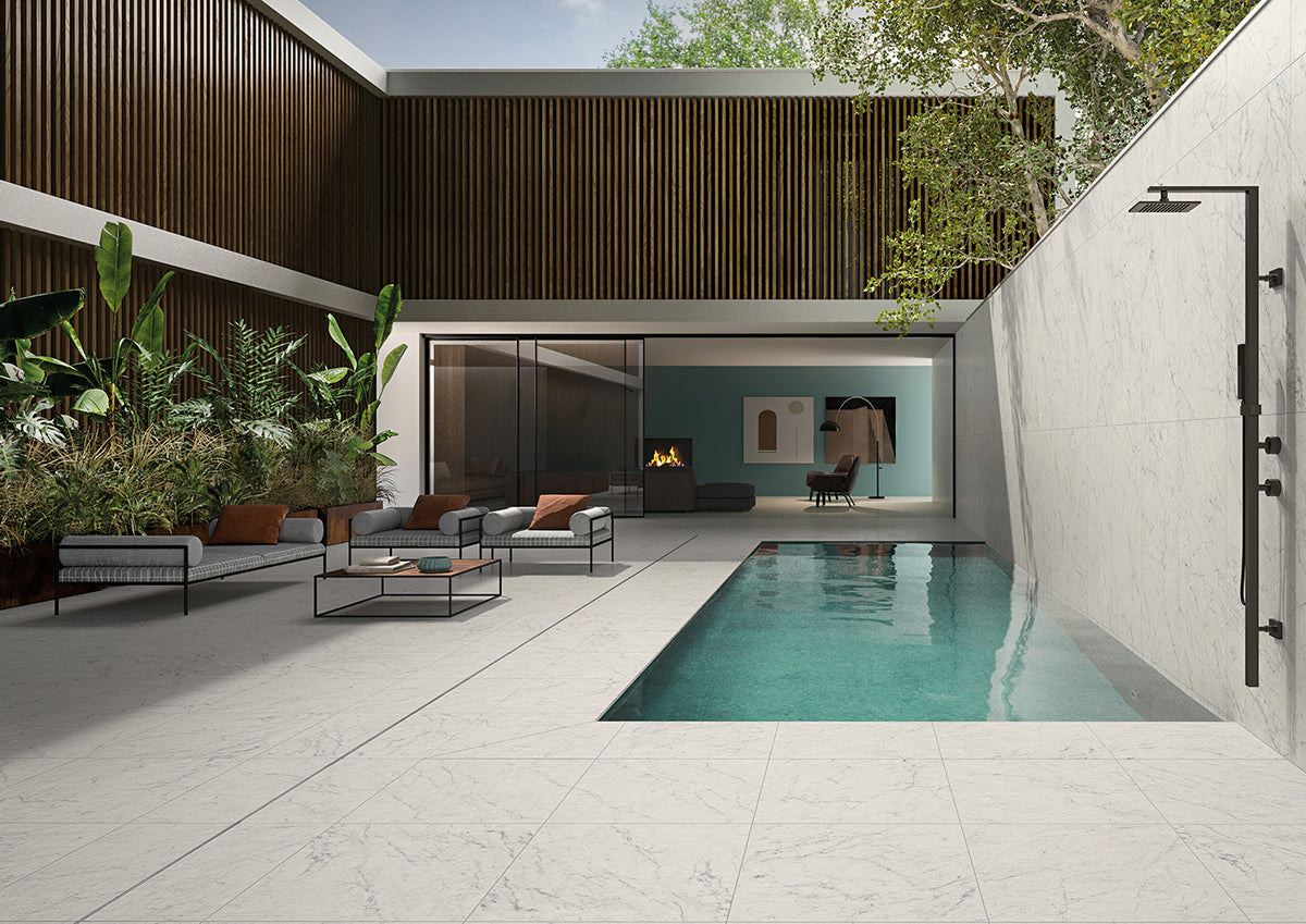 Frontier20 Pavers: Marble Michelangelo Extra White