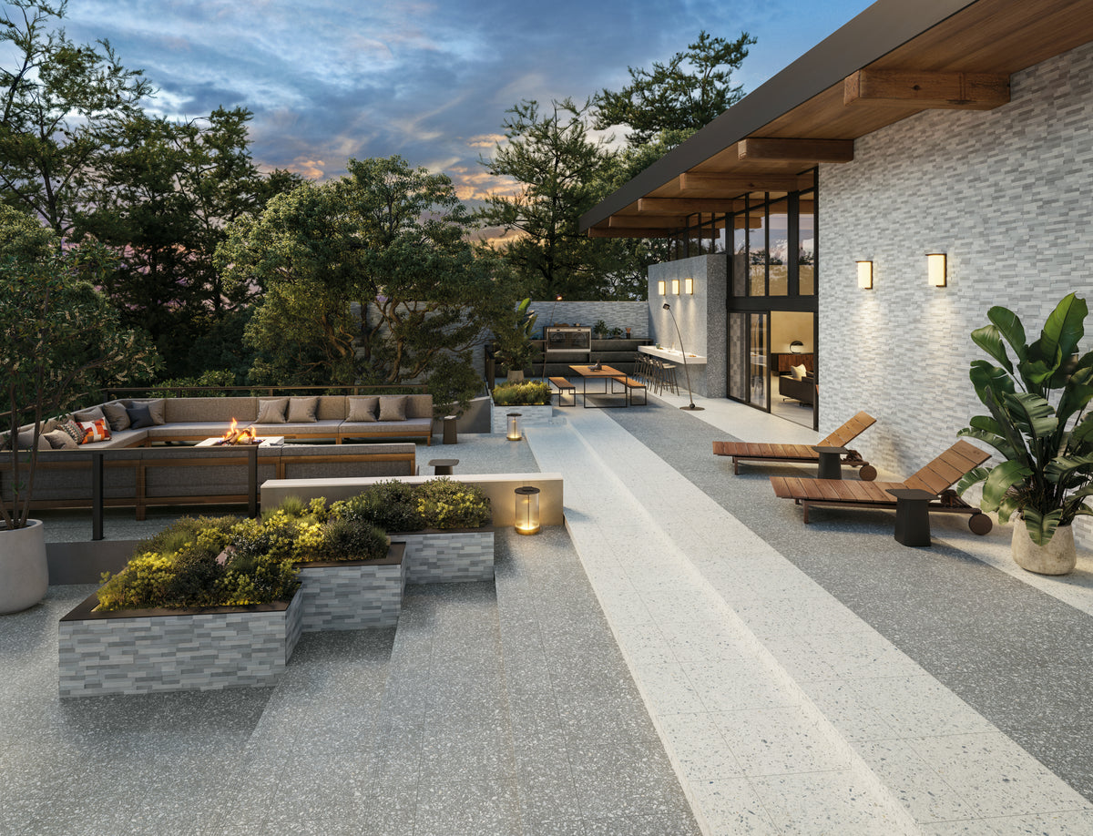 Frontier20 Pavers: Terrazzo Fashion Grey