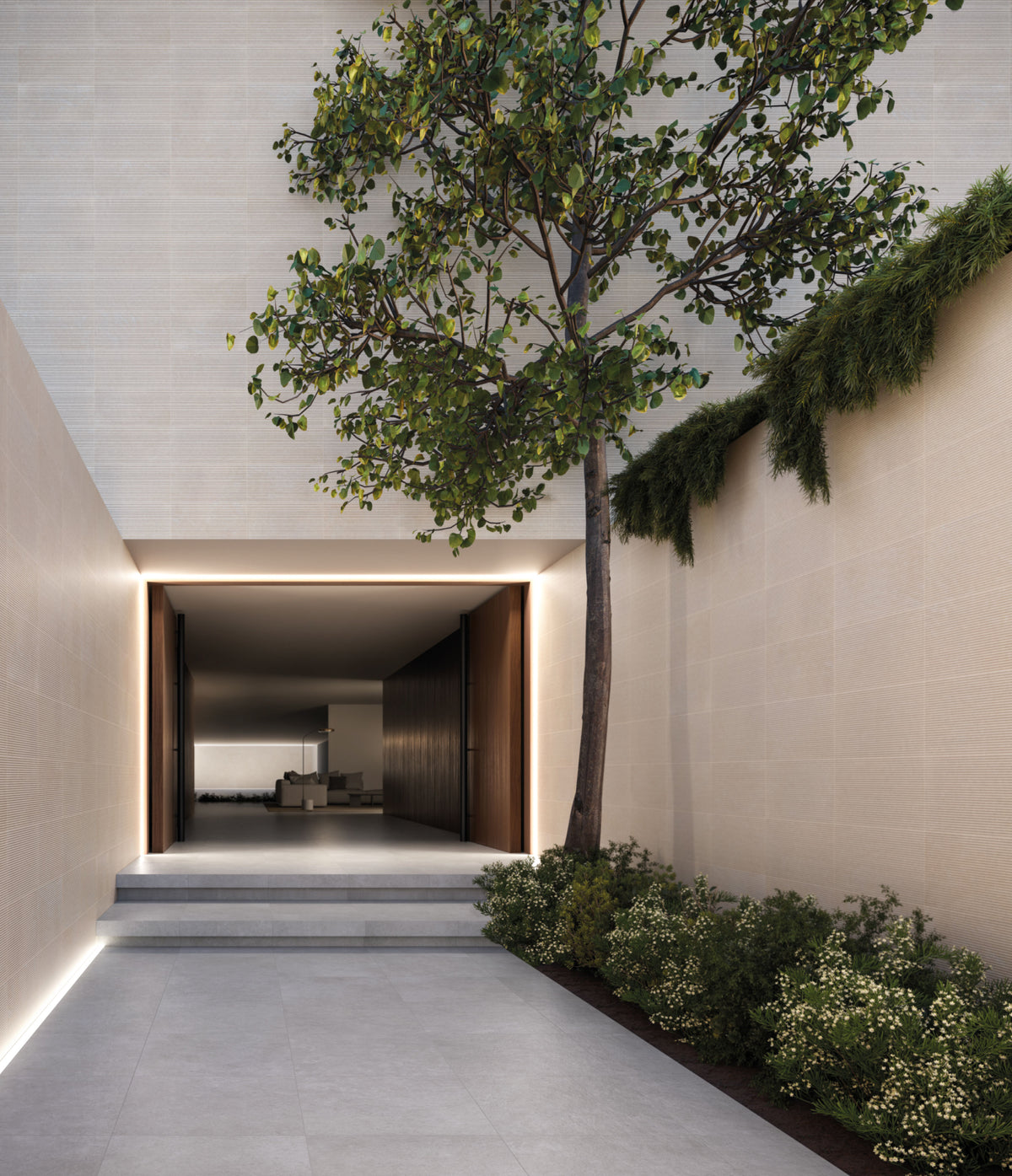 Indiana Limestone: Groove Large Buff