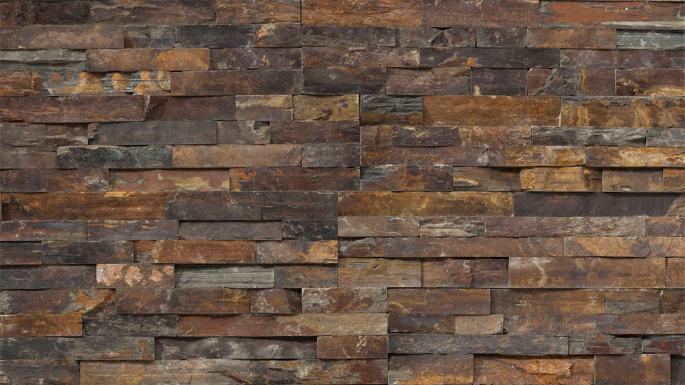 Ledgestone Panel: Terracotta