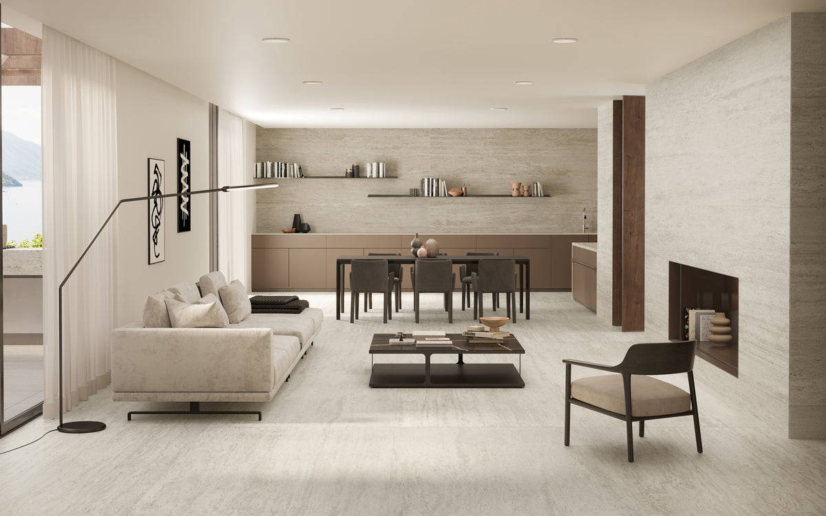Marvel Travertine: White Vein Cut