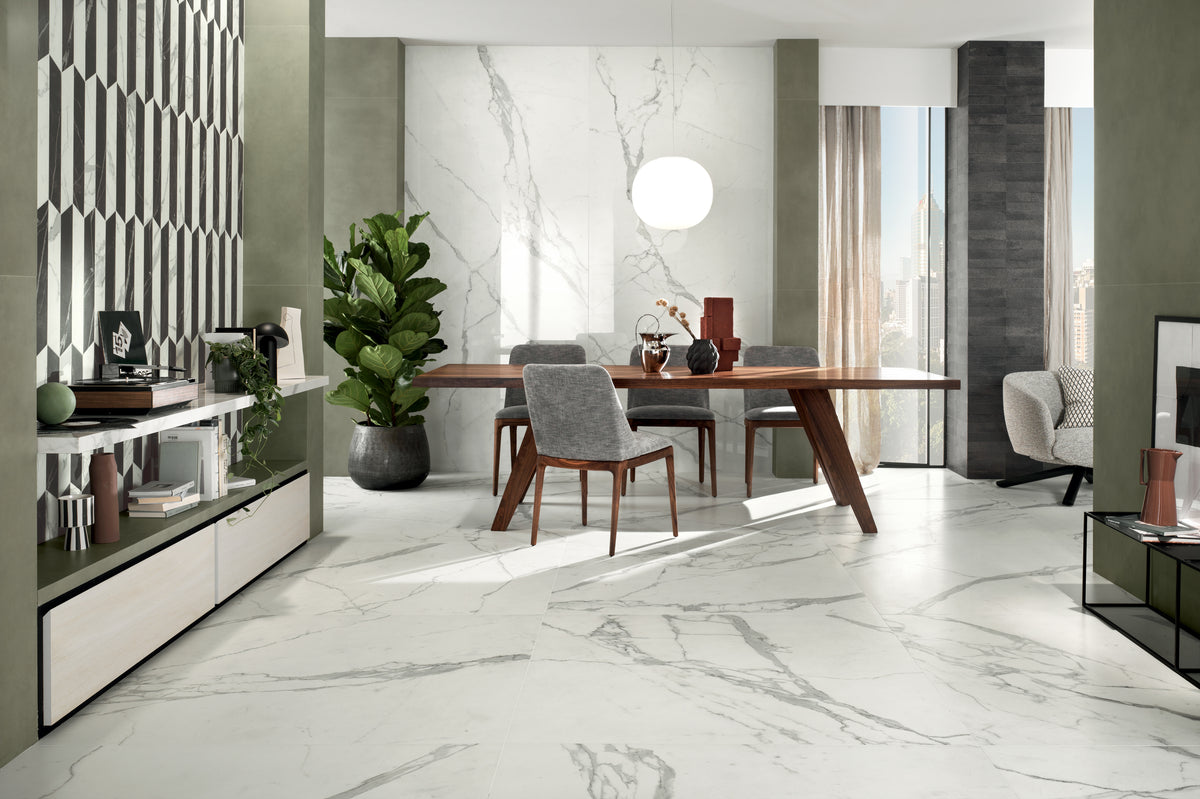 Opulent: Statuario Vena Argento