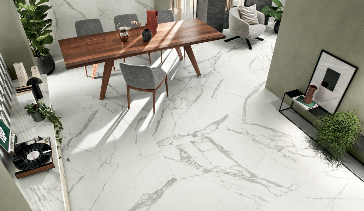 Opulent: Statuario Vena Argento