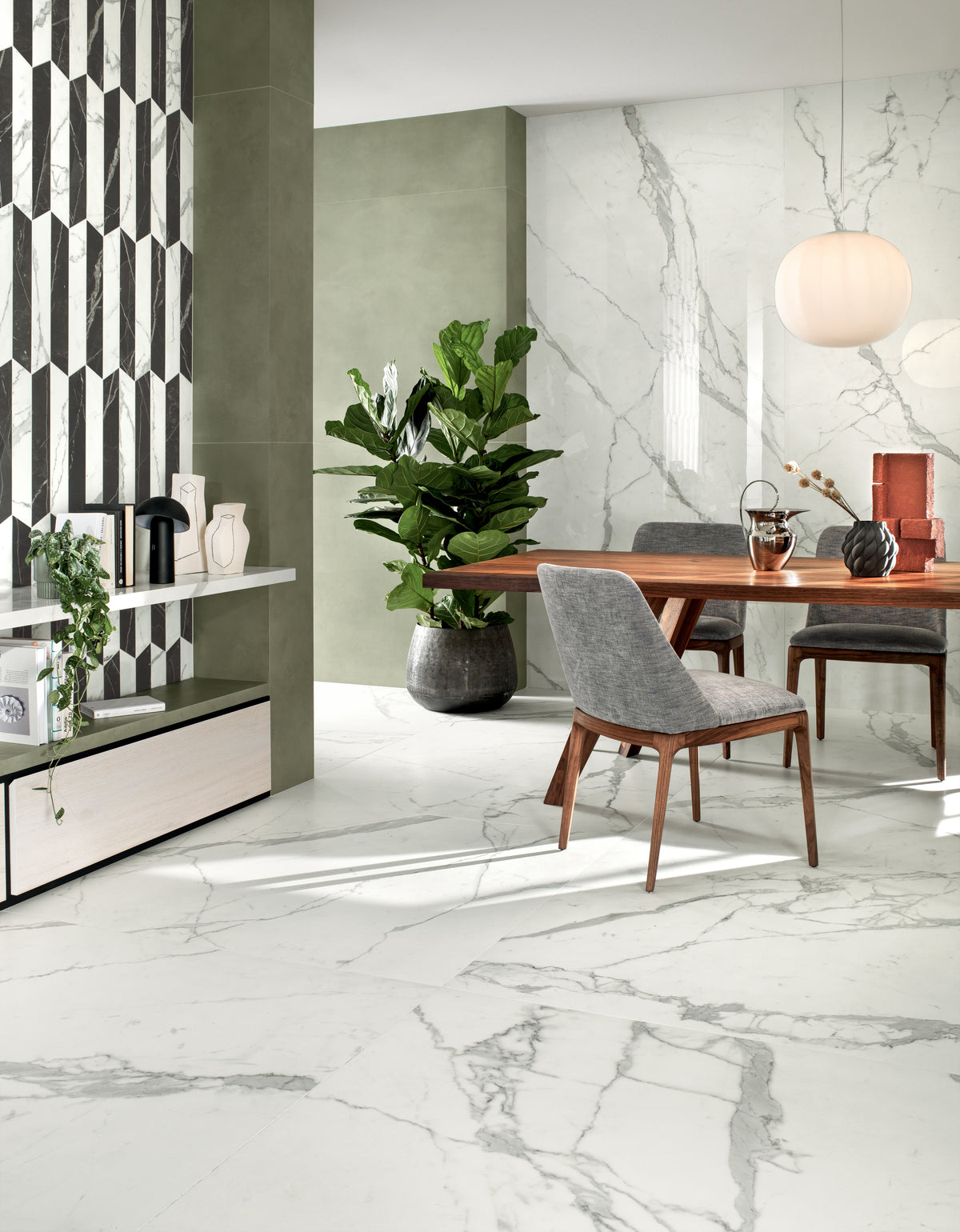 Opulent: Statuario Vena Argento