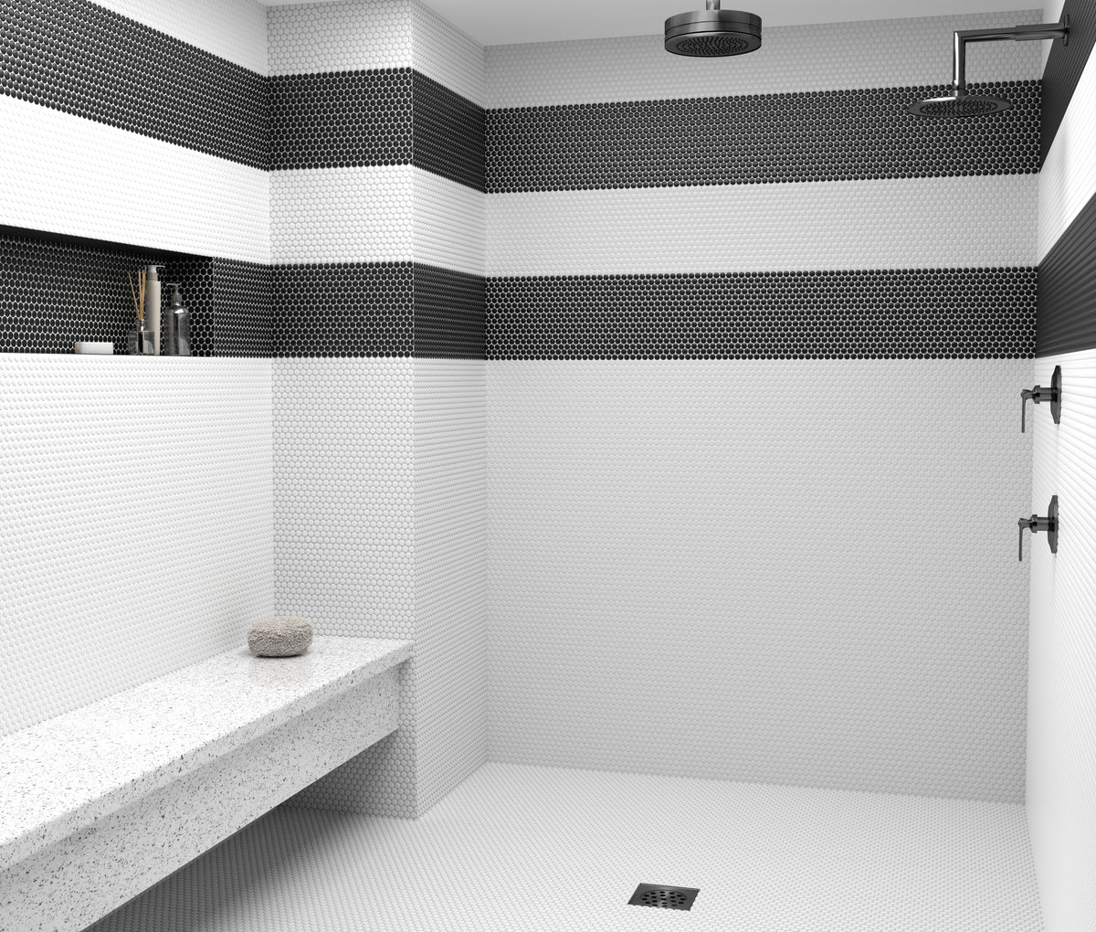 Platform Solutions Mosaics: White Pennyround