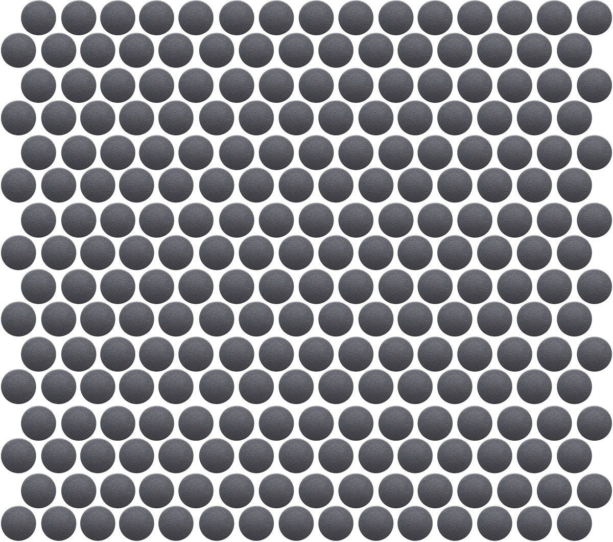 Platform Solutions Unglazed Mosaics: Carbon Pennyround