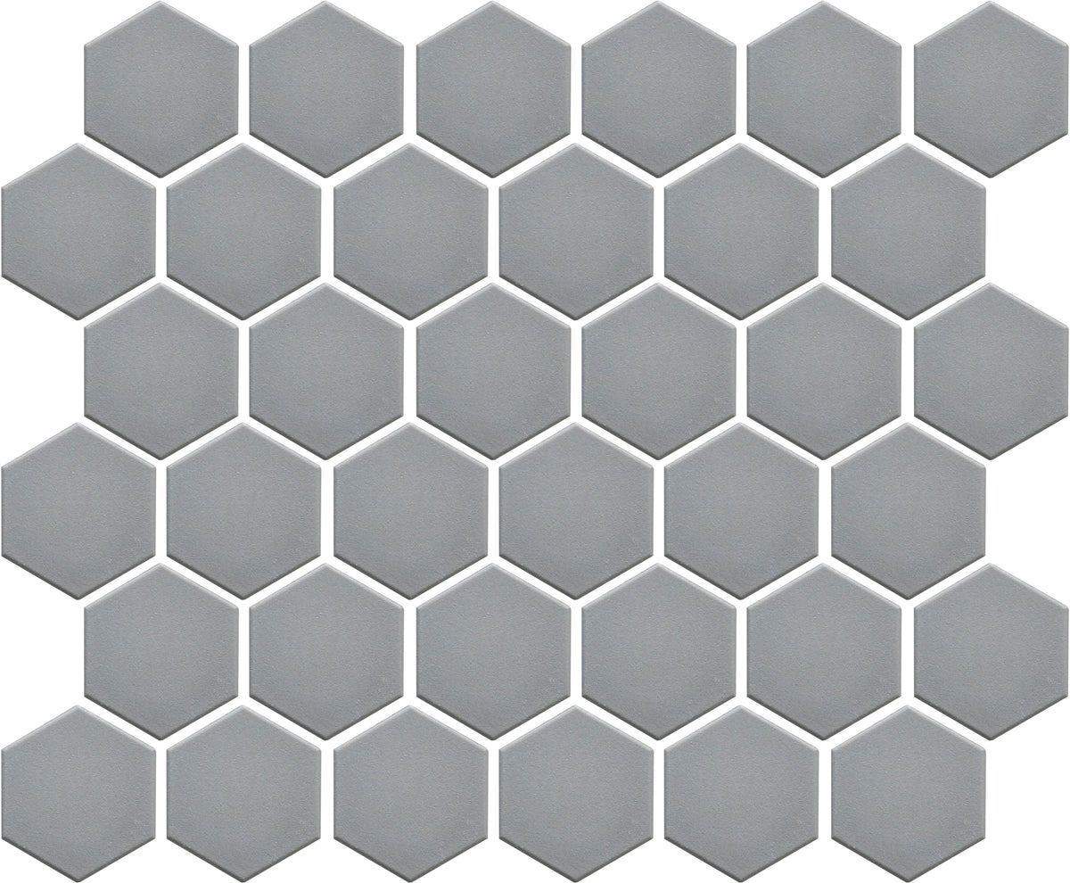 Platform Solutions Unglazed Mosaics: Platinum Hexagon