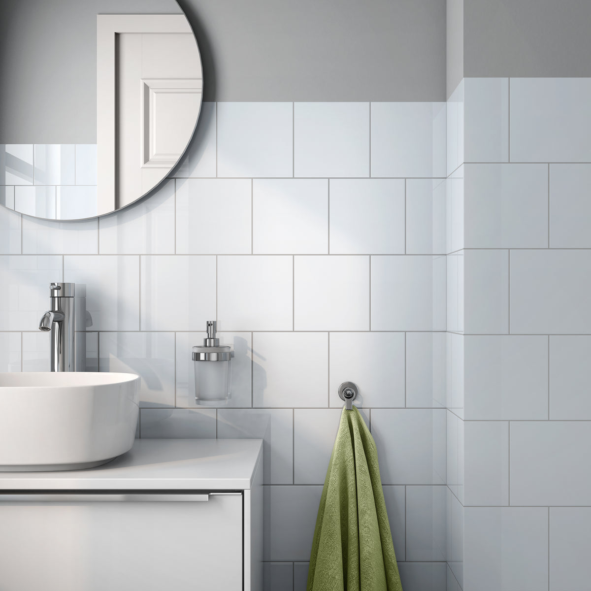 Platform Solutions Wall Tile: White Ice